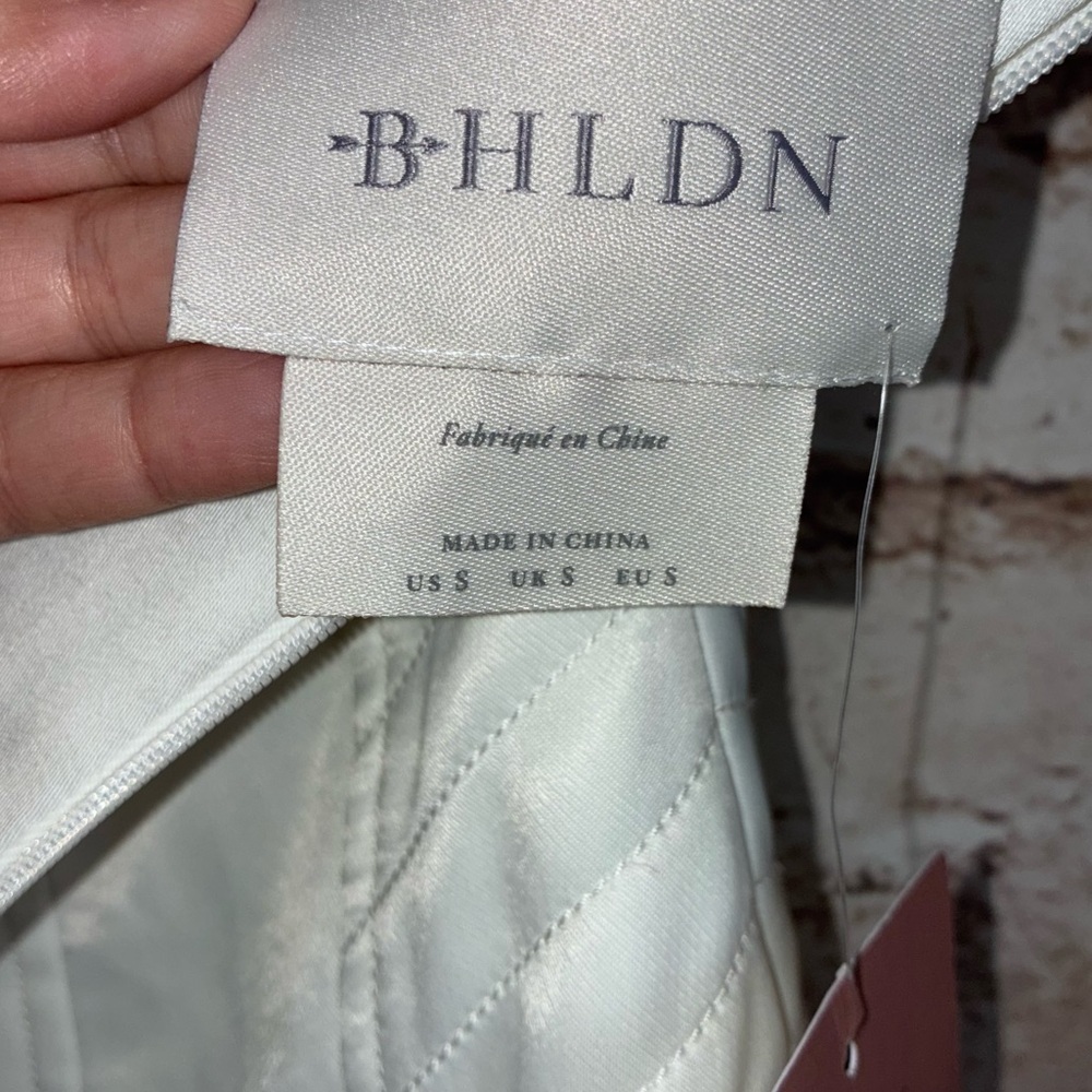 Anthropologie BHLDN Strapless A-Line Satin Tulle-Skirt Midi Dress Size Small NEW - Picture 10 of 13